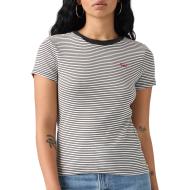 Lot de 2 T-shirts Blanc/Noir Rayures Femme Levi's 2pack Essential vue 2