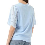 T-Shirt Bleu Femme YAS Sleeves vue 2