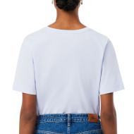 Blaues Lacoste-T-Shirt für Damen, lockere Passform Ansicht 2