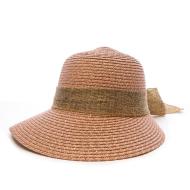 Via Lorenzo Pan Ocean-style pink straw sun hat