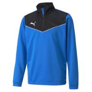 Boys' Puma Indrise 1/4 zip sweatshirt Black/Blue affordable