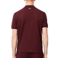 Lacoste Unisex Bordeaux Polo Shirt with Ribbed Cuffs Photo of the Espace des Marques %store% store - view of %key%