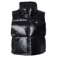 Women's Black Down Jacket Calvin Klein Jeans High-shine Puffer affordable