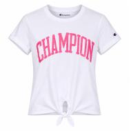 Camiseta blanca/rosa para niña Champion Graphic