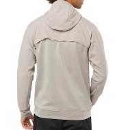 Sweat Beige Homme Salomon Runlife Hoodie vue 2