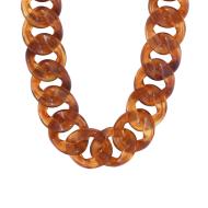 Women's brown resin chain necklace Clio Blue Lena Photo of the Espace des Marques %store% store - view of %key%