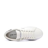 Zapatillas blancas/grises para adolescentes Lacoste T-clip ver 4