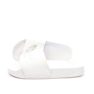 Claquettes Blanches/Argenté Femme Adidas Adilette vue 2
