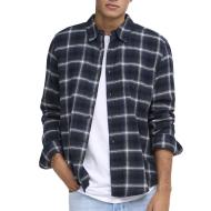 Chemise à carreaux Bleu Marine Homme Jack & Jones Flannel