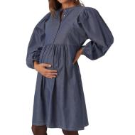 Dunkelblaues Kleid für Frauen Mamalicious Jeanne günstig