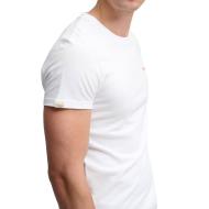 T-Shirt Blanc/Orange Homme Superdry Essential vue 2