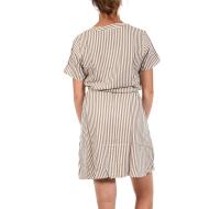 Braun-weiß gestreiftes Damenkleid von JDY Life Ansicht 2