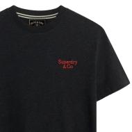 T-Shirt Noir Homme Superdry Essential Serif vue 2