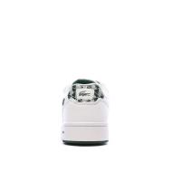 Weiße/khakifarbene Lacoste Court Sneakers für Jungen Ansicht 3