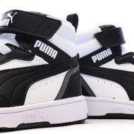 Zapatillas blancas/negras para niño Puma Rebound ver 7