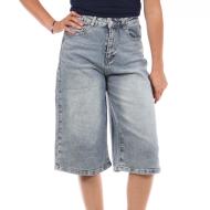 Hellblaue Bermudashorts für Damen Monday Premium MUL