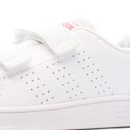 Baskets Blanc/Rose Bébé/Fille Adidas Advantage Cf vue 7