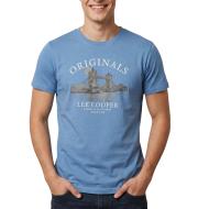 T-Shirt Bleu Homme Lee Cooper LCN820 pas cher