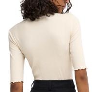 T-Shirt Ecru Femme JDY Fransiska vue 2