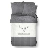 MOUNTAIN checked cotton bed linen set Today 57fils Deer Photo of the Espace des Marques %store% store - view of %key%