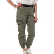 Monday Premium Women's Khaki Belt Cargo Pants LW-357 affordable