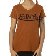 Women's Orange T-shirt Von Dutch Slub affordable