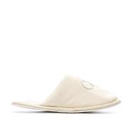 Calvin Klein Jeans Slipper Satin Moire White Women's Slippers Photo of the Espace des Marques %store% store - view of %key%