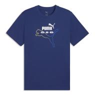 Men’s Blue Puma Summer T-shirt with Graphic Logo