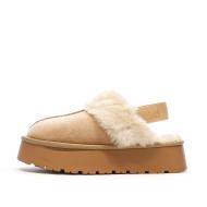 Beige Zuecos de mujer con banda elástica Xti Microfibra barato