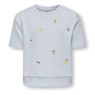 T-Shirt Bleu Fille Kids ONLY Kmgsolina pas cher