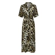 Starsezen Life Women's Brown/Ecru Leopard Print Dress 2/4 affordable