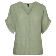 T-Shirt Vert Femme Vero Moda Mathilda vue 2