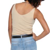 Camiseta de tirantes de punto beige para mujer JDY NANNA ver 2