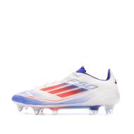 Chaussures de Foot Blanc/Bleu Adidas F50 Elite SG pas cher