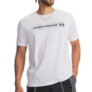Men's Dark White Under Armour Camo Chest Stripe T-Shirt