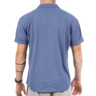 Chemise Manches Courtes Bleu Homme Paname Brothers DOV vue 2