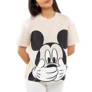 Beiges Damen-T-Shirt von Disney „Don't Speak Slouch“ günstig