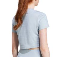 Blaues Adidas-T-Shirt für Damen Ansicht 2