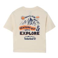 T-Shirt Beige Garçon Timberland T60434 Cream1 vue 2