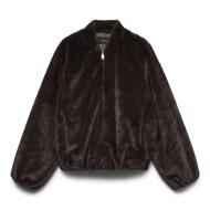 Veste Fausse Fourrure Marron Femme Vero Moda Jaliga vue 3