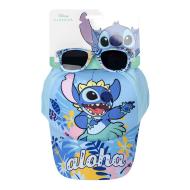 Kinder Sport Zone Stitch Aloha Kappe + Sonnenbrille Set Blau