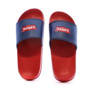 Claquettes Rouge/Marine Garçon Levi's Pool vue 3