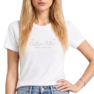 Weißes Damen-T-Shirt von Calvin Klein Jeans Classic Script