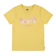 T-shirt Jaune Fille Levi's 4EH701 pas cher