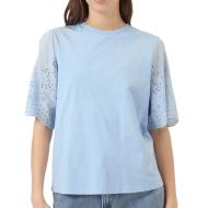 T-Shirt Bleu Femme YAS Sleeves