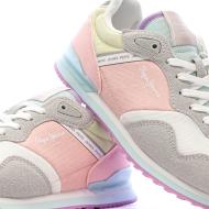 Graue/rosa/gelbe Sneaker für Damen von Pepe Jeans London Ansicht 7