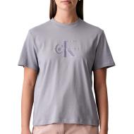 T-Shirt Gris Femme Calvin Klein Jeans Classic Seasonal