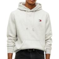 Sudadera gris claro para hombre de Tommy Hilfiger con insignia DM0DM