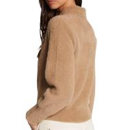Morgan DOMI Women's Brown Zipped Cardigan Photo of the Espace des Marques %store% store - view of %key%