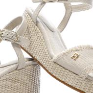 Sandalias de tacón beige para mujer Tommy Hilfiger Wedgeee ver 7